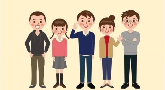 5人の人物のイラスト